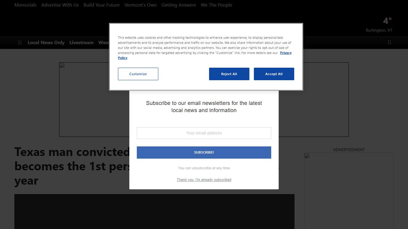Texas man convicted of 2 fatal shootings becomes the 1st person executed in the US this year