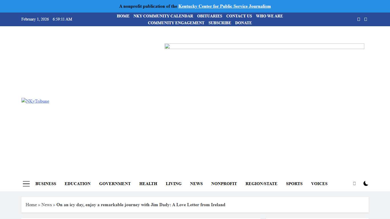 On an icy day, enjoy a remarkable journey with Jim Dady: A Love Letter from Ireland - NKyTribune